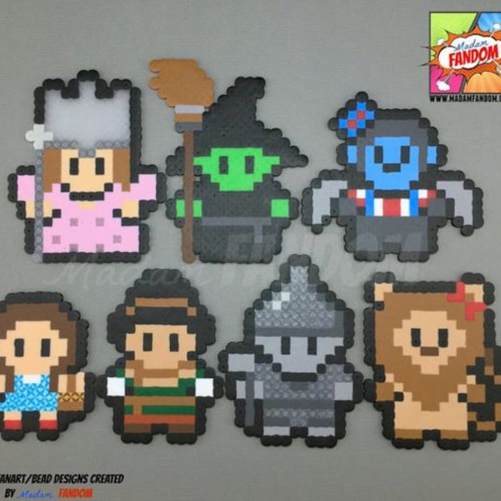 Wizard of oz perler bead magnets